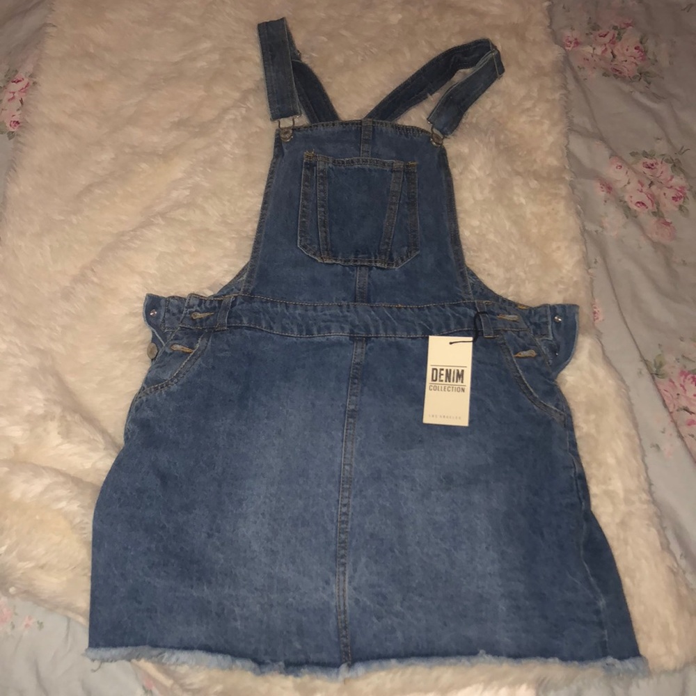 Denim overall dress